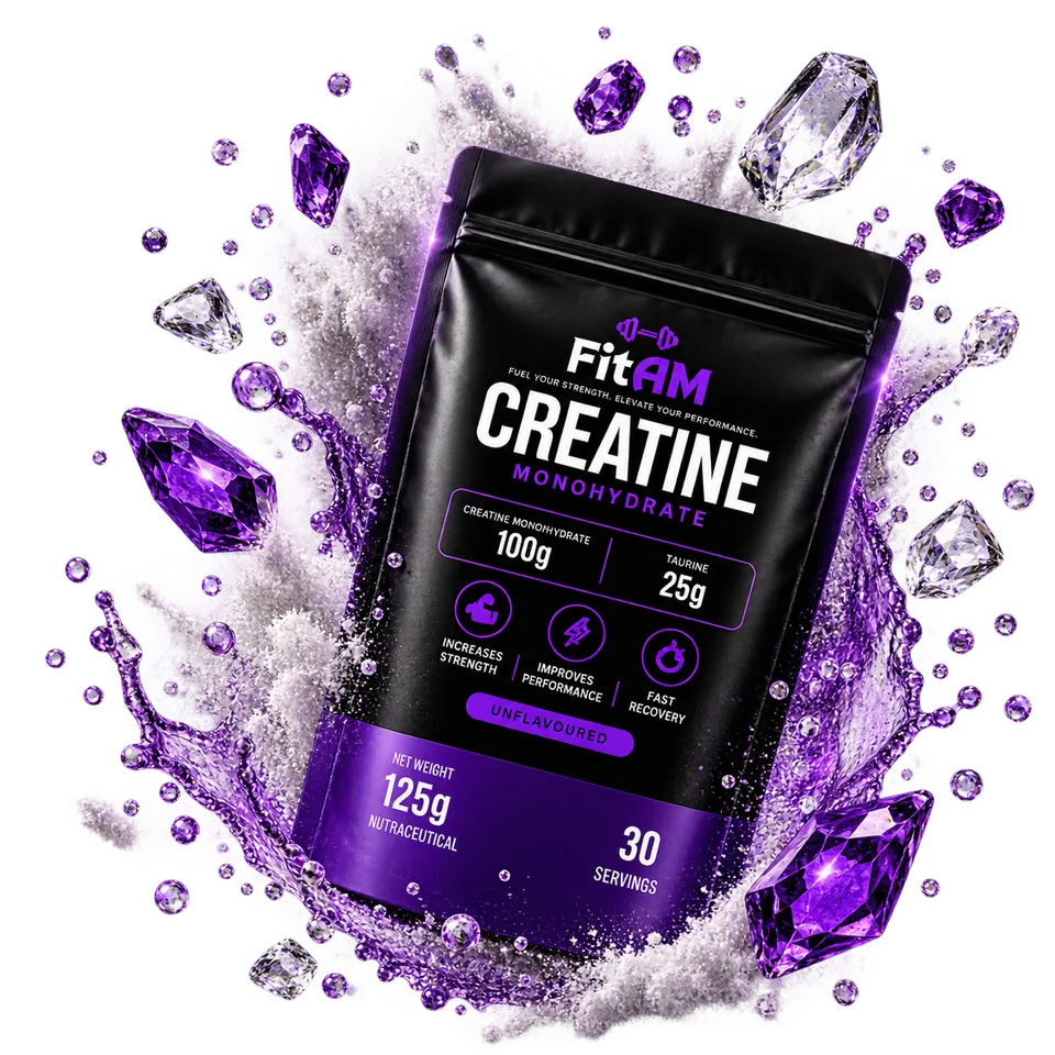 FitAM Creatine Monohydrate with pure creatine particles